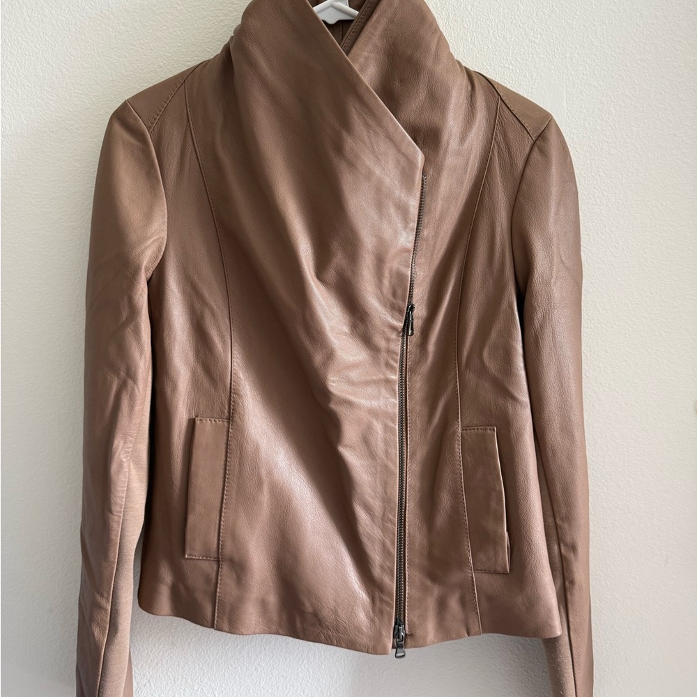 Anthropologie Women's Tan Leather Jacket